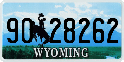 WY license plate 9028262