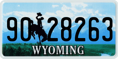WY license plate 9028263