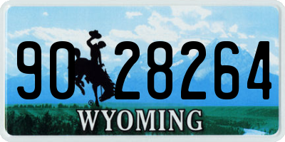 WY license plate 9028264