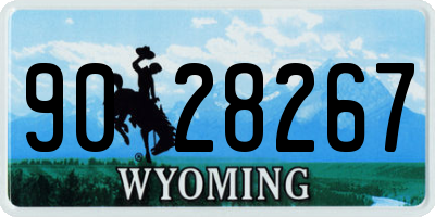WY license plate 9028267