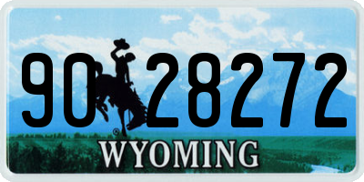 WY license plate 9028272