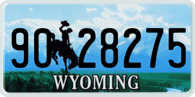WY license plate 9028275