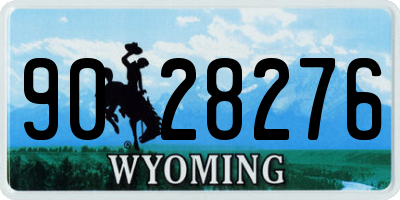 WY license plate 9028276
