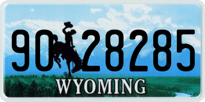 WY license plate 9028285