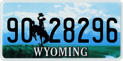 WY license plate 9028296