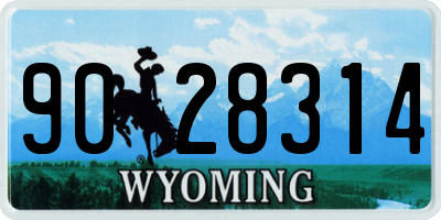 WY license plate 9028314