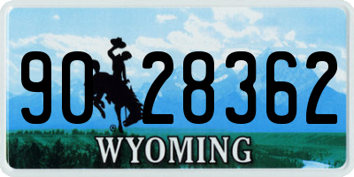 WY license plate 9028362