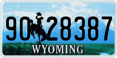 WY license plate 9028387