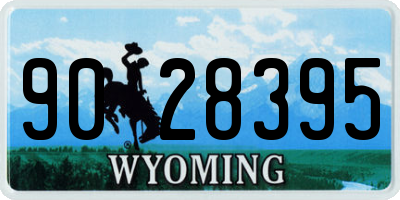 WY license plate 9028395