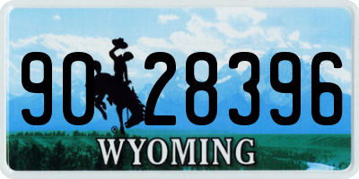 WY license plate 9028396