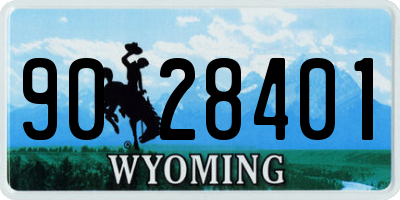 WY license plate 9028401