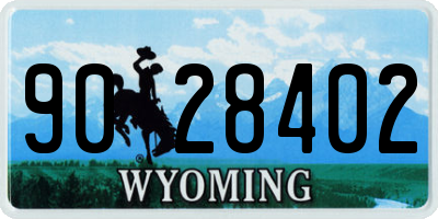 WY license plate 9028402