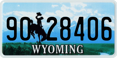 WY license plate 9028406