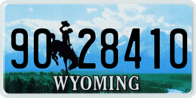 WY license plate 9028410