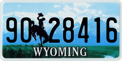 WY license plate 9028416