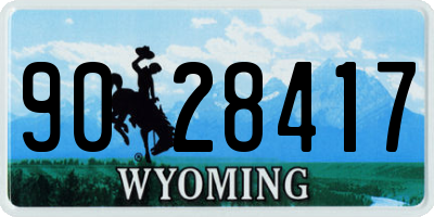 WY license plate 9028417