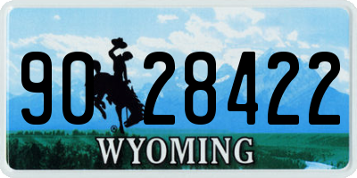 WY license plate 9028422