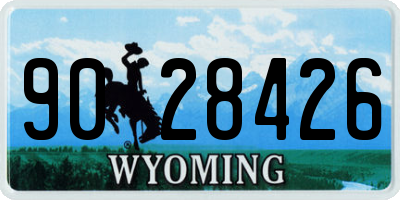 WY license plate 9028426