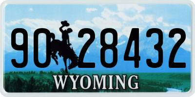 WY license plate 9028432