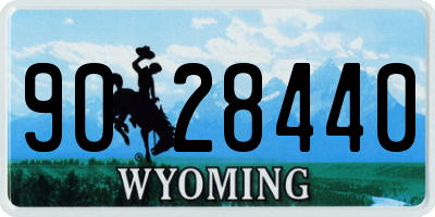 WY license plate 9028440