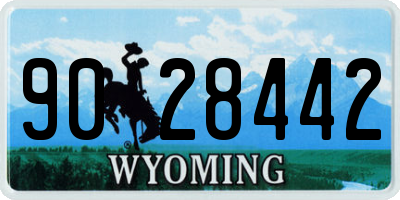 WY license plate 9028442