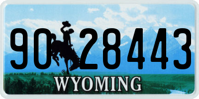 WY license plate 9028443