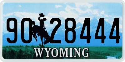 WY license plate 9028444