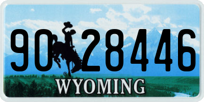 WY license plate 9028446