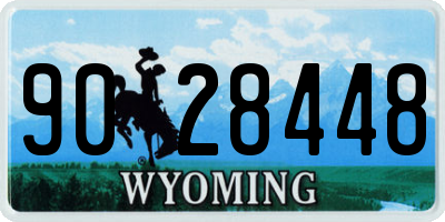 WY license plate 9028448