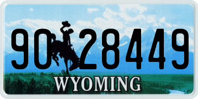 WY license plate 9028449