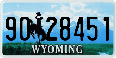 WY license plate 9028451
