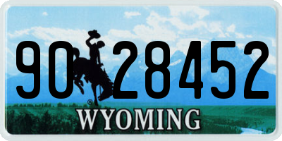 WY license plate 9028452