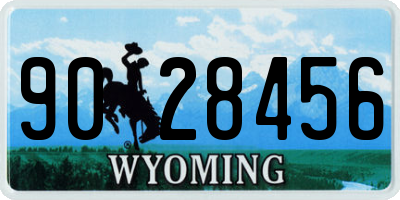 WY license plate 9028456