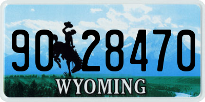 WY license plate 9028470