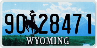 WY license plate 9028471