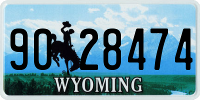 WY license plate 9028474