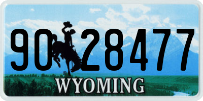 WY license plate 9028477