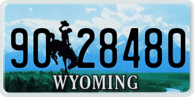 WY license plate 9028480