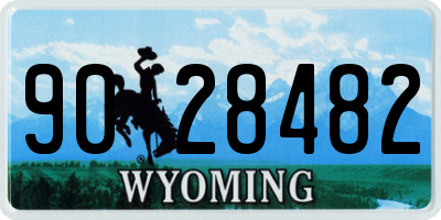 WY license plate 9028482
