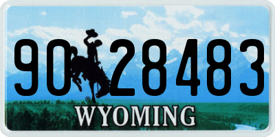 WY license plate 9028483