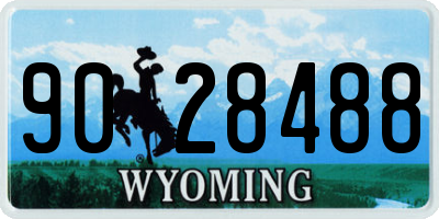 WY license plate 9028488
