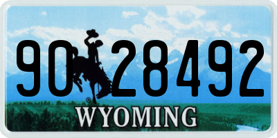 WY license plate 9028492