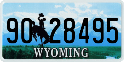 WY license plate 9028495
