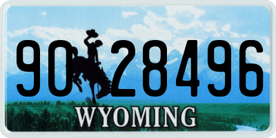 WY license plate 9028496