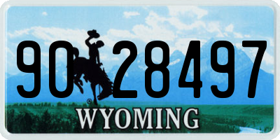 WY license plate 9028497