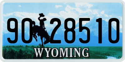 WY license plate 9028510