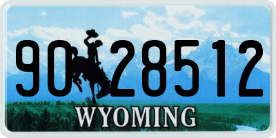 WY license plate 9028512