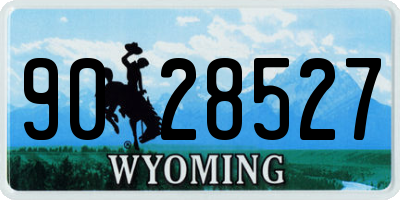 WY license plate 9028527