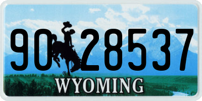 WY license plate 9028537
