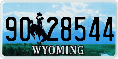 WY license plate 9028544